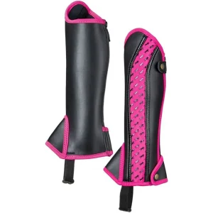 Tough 1 Equitare Kids Pink Half Chaps