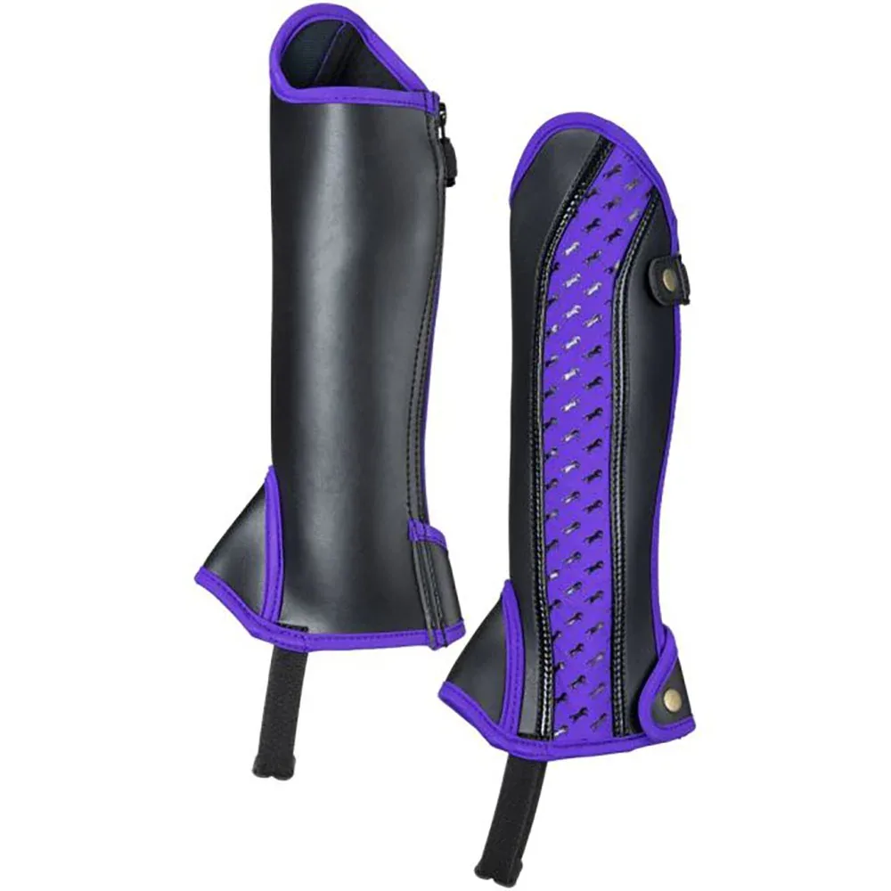 Tough 1 Equitare Kids Purple Half Chaps