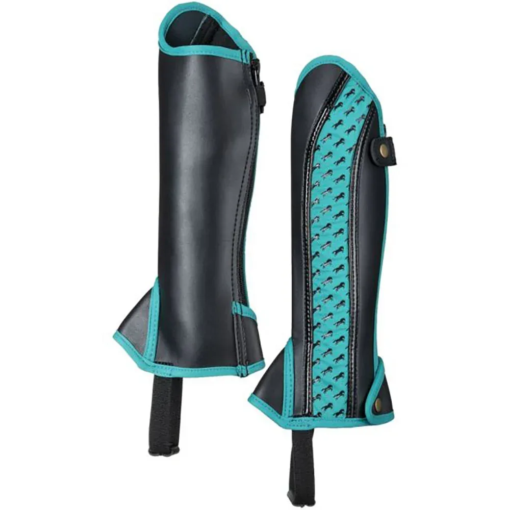 Tough 1 Equitare Kids Teal Half Chaps