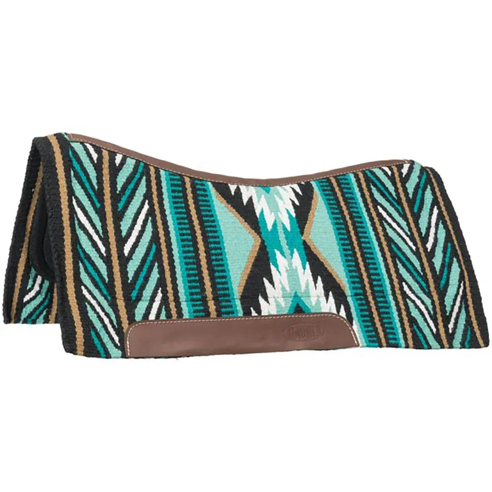 Tough 1 Loretta 34x36 Wool Blanket Top Felt Bottom Saddle Pad - Image 2