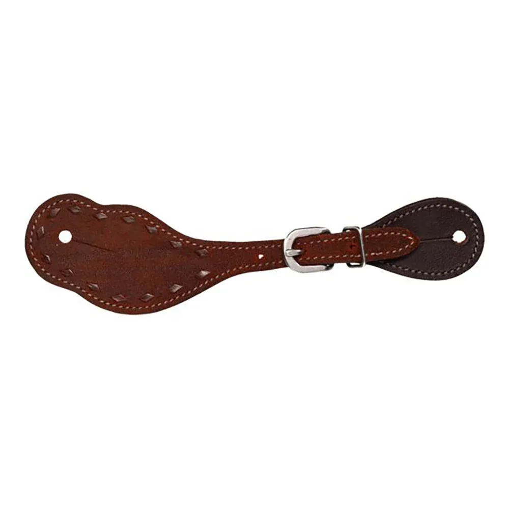 Tough 1 Mens Brown Buckstitch Spur Straps