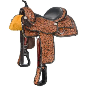 Tough 1 Royal King 14in Tooled Pleasure Youth Saddle