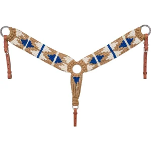 Tough 1 Tan Royal Blue Cream Wool Breast Collar