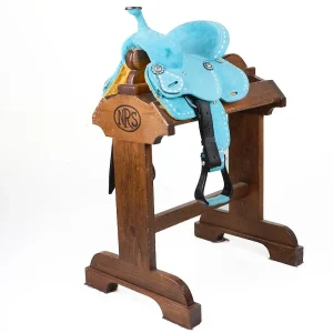 Tough 1 Used 10in Turquoise Suede Youth Barrel Saddle
