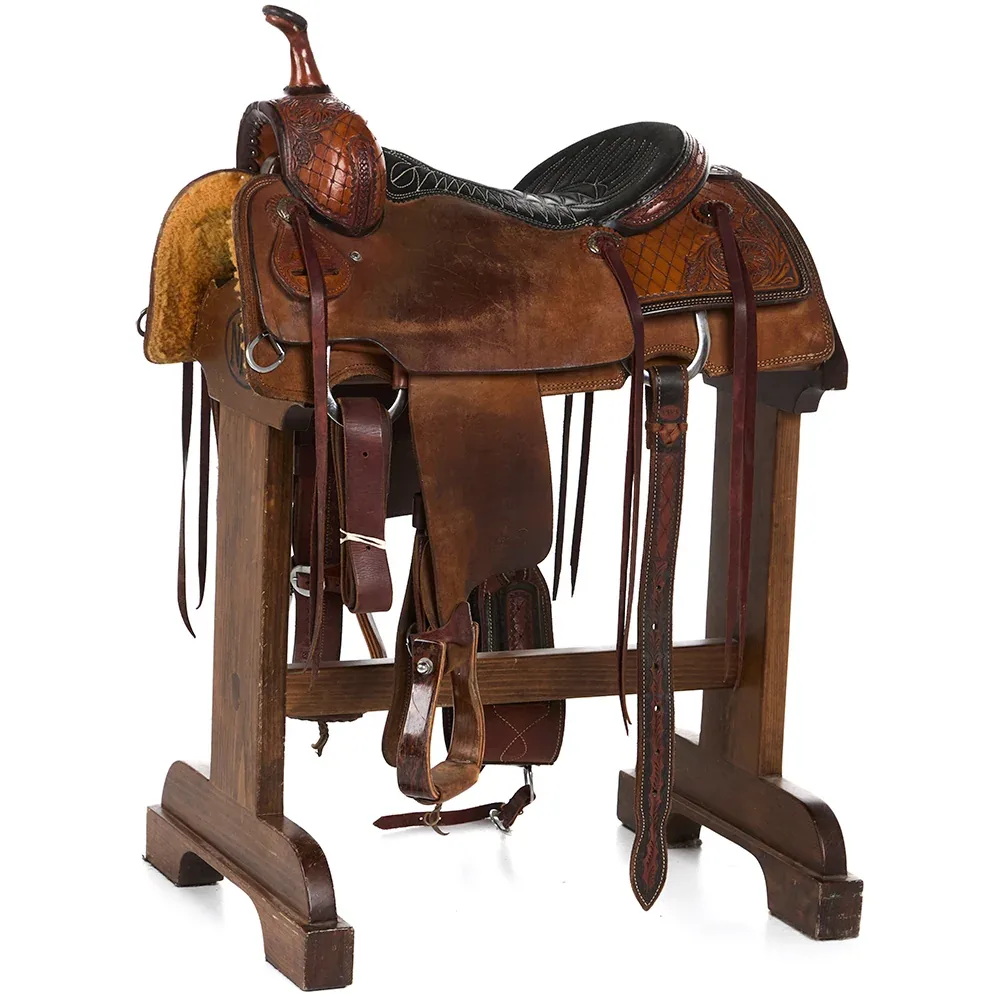 Trent Ward Used 15.5in 1/4 Breed Cutting Saddle
