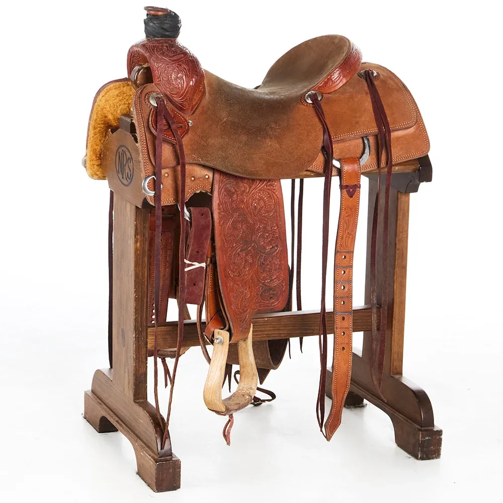 Trent Ward Used 15.5in 1/8 Breed Floral Ranch Roper