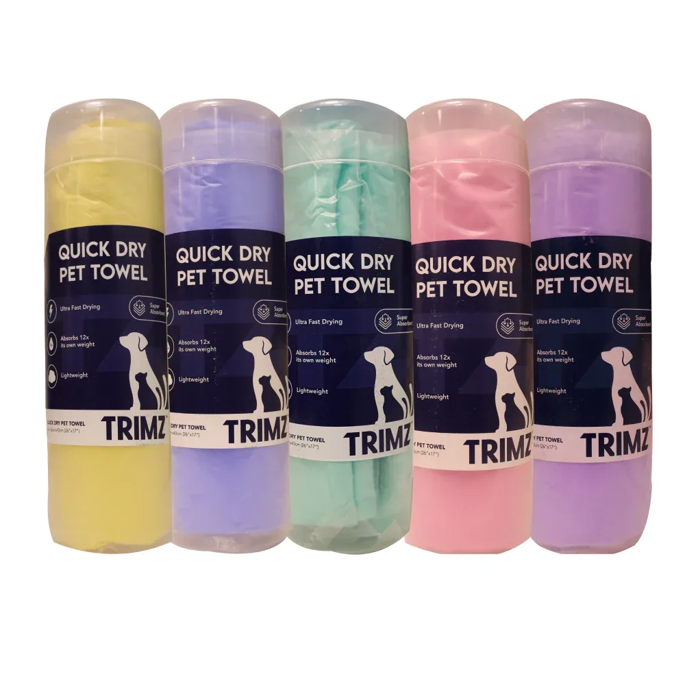Trimz Quick Dry Absorption Towel for Dogs and Cats (Blue) - Image 2