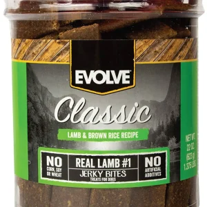 Triumph Evolve Nature's Menu Lamb & Brown Rice Jerky Soft and Chewy Dog Treats - 22 oz - Case of 6