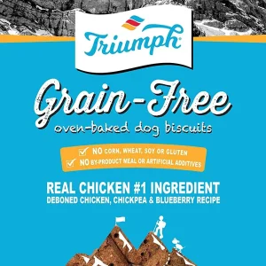 Triumph Free Spirit Grain-Free Oven Baked Deboned Chicken Dog Biscuits - 12 oz - Case of 6