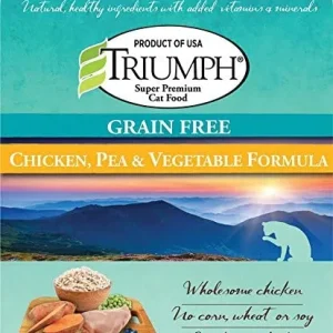 Triumph Grain Free Chicken, Pea & Vegetable Dry Cat Food - 11 lb Bag