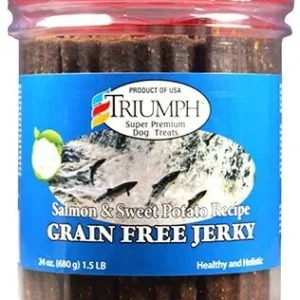 Triumph Grain-Free Free Spirit Deboned Salmon & Vegetable Jerky Bites Jerky Dog Treats - 20 oz - Case of 6