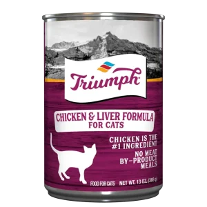 Triumph Natural Chicken-Liver Canned Cat Food - 13 oz - Case of 12