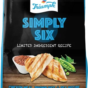 Triumph Simply Six Chicken Meal, Brown Rice & Pea (6 per bale) Dry Dog Food - 3 lb Bag