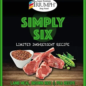 Triumph Simply Six Lamb Meal, Brown Rice & Pea Dry Dog Food - 14 lb Bag