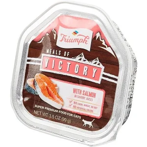 Triumph Victory Wet Cup Salmon Wet Cat Food - 3.5 oz - Case of 15