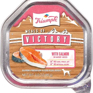 Triumph Wet Cup Salmon Wet Dog Food - 3.5 oz - Case of 15