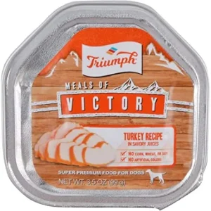 Triumph Wet Cup Turkey Wet Dog Food - 3.5 oz - Case of 15