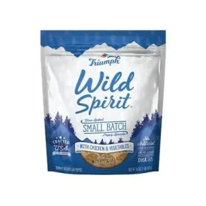 Triumph Wild Spirit Wheat-Free Chicken & Vegetables for Puppy and Toy Breeds Dog Biscuits - 16 oz - Case of 6