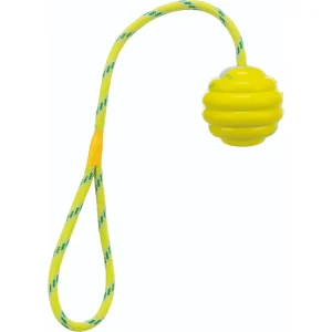 Trixie Wavy Ball on a Rope Toy for Dogs (Yellow)
