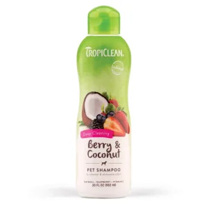 TropiClean Berry&Coco Deep Clean Dog Grooming Shampoo 20oz