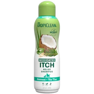 TropiClean Oatmeal & Tea Tree Medicated Dog Grooming Shampoo 20oz