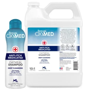 TropiClean OxyMed Oatmeal Dog Grooming Shampoo