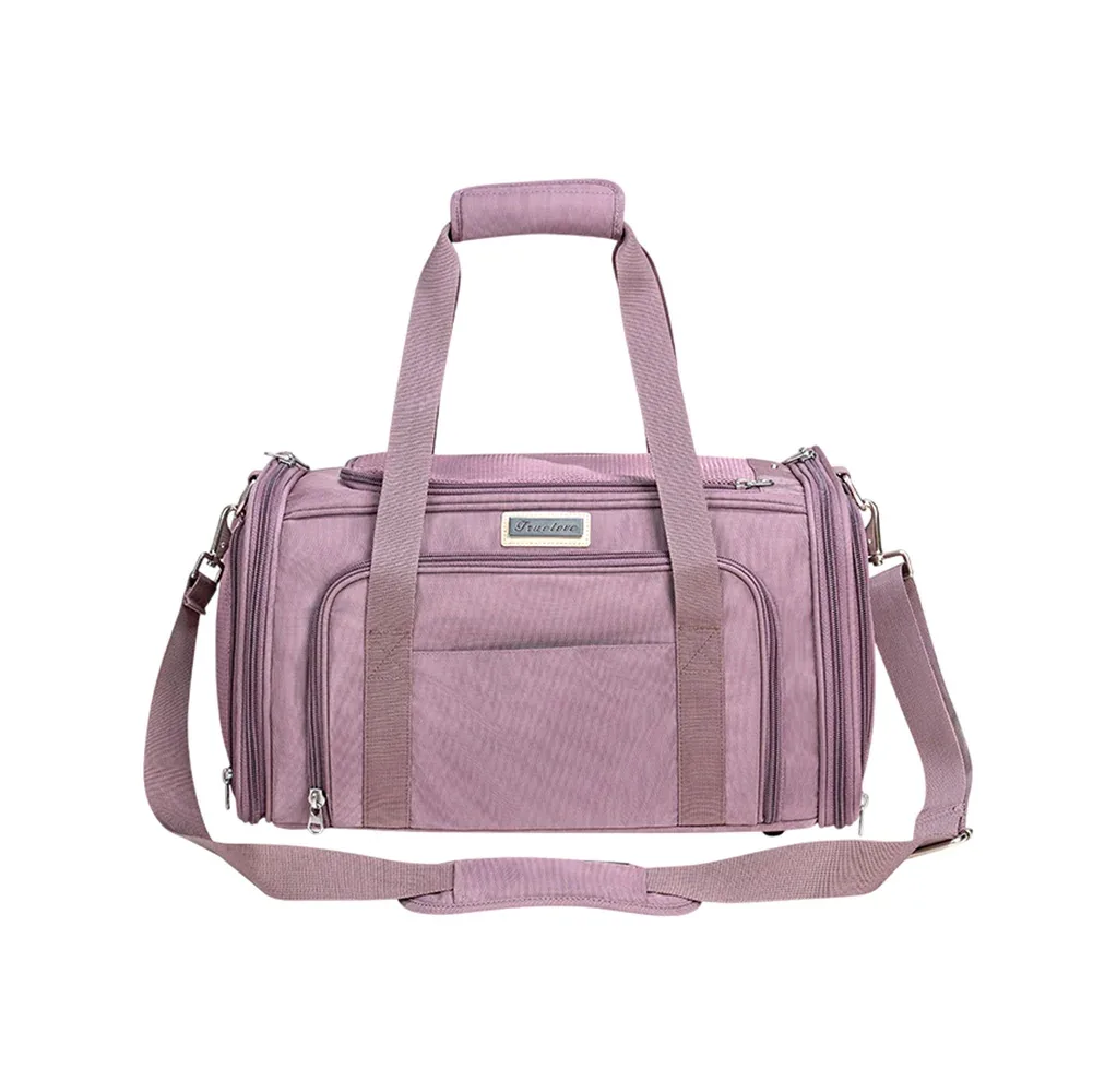 Truelove 3 Side Expandable Duffle Carrier for Dogs and Cats (Wistful Mauve)