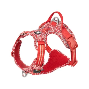 Truelove Floral No Pull Pet Harness for Dogs (Poppy Red)