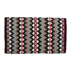 TuffRider Choctaw Double Weave Saddle Blanket-Black/White/Red-34 x 40 in