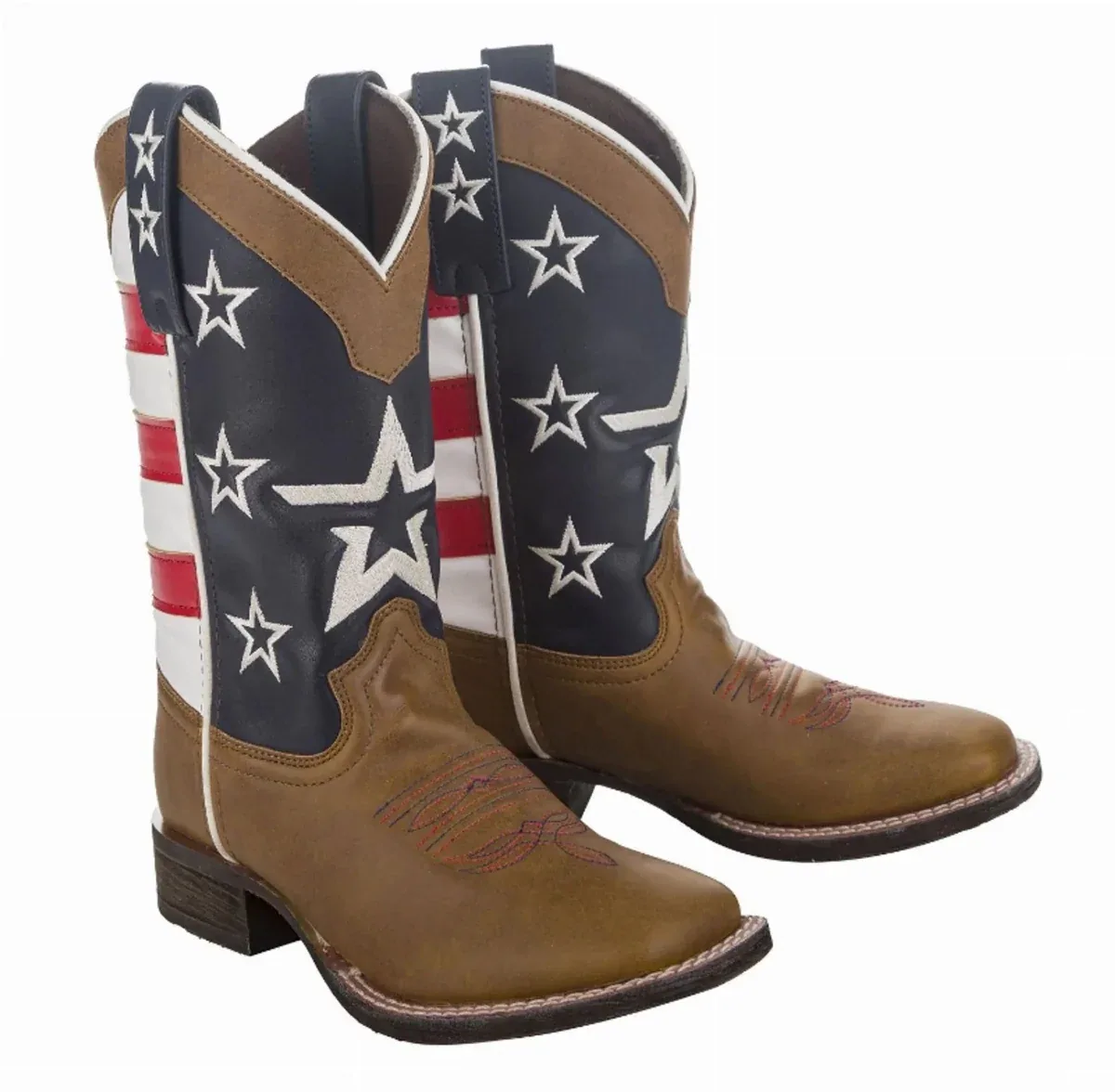 TuffRider Kids American Flag Cowboy Western Boots - Image 2