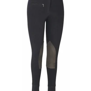 TuffRider Ladies Cotton Lowrise Wide Waistband Knee Patch Breeches