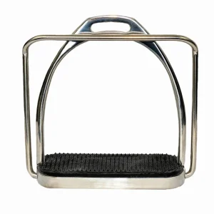 TuffRider Mounting Step Stirrup - Stainless Steel Fillis Stirrup Irons with Fold-Away Step for Easy Horse Mounting