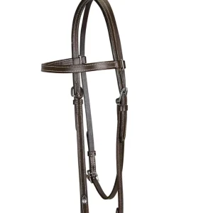 Tuffrider Western Browband Headstall With Chicago Screw Bit Ends, Dark, Brown, Horse