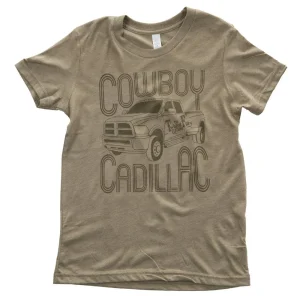 Twisted Filly Boys Cowboy Cadillac Olive Tee