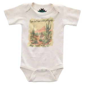 Twisted Filly Girls Oatmeal Dont Know Where You're Going Onesie