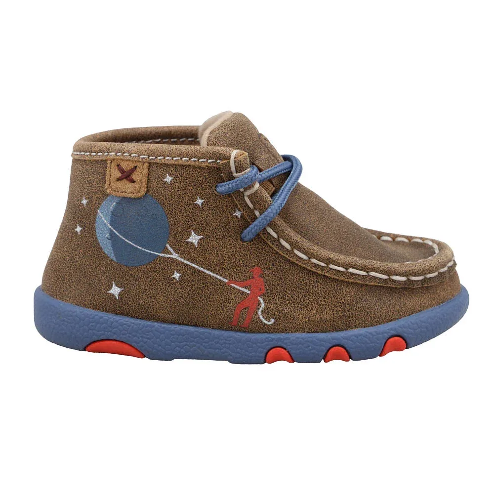 Twisted X Infant's Bomber Dusty Blue & Red Chukka Driving Moc - Image 2