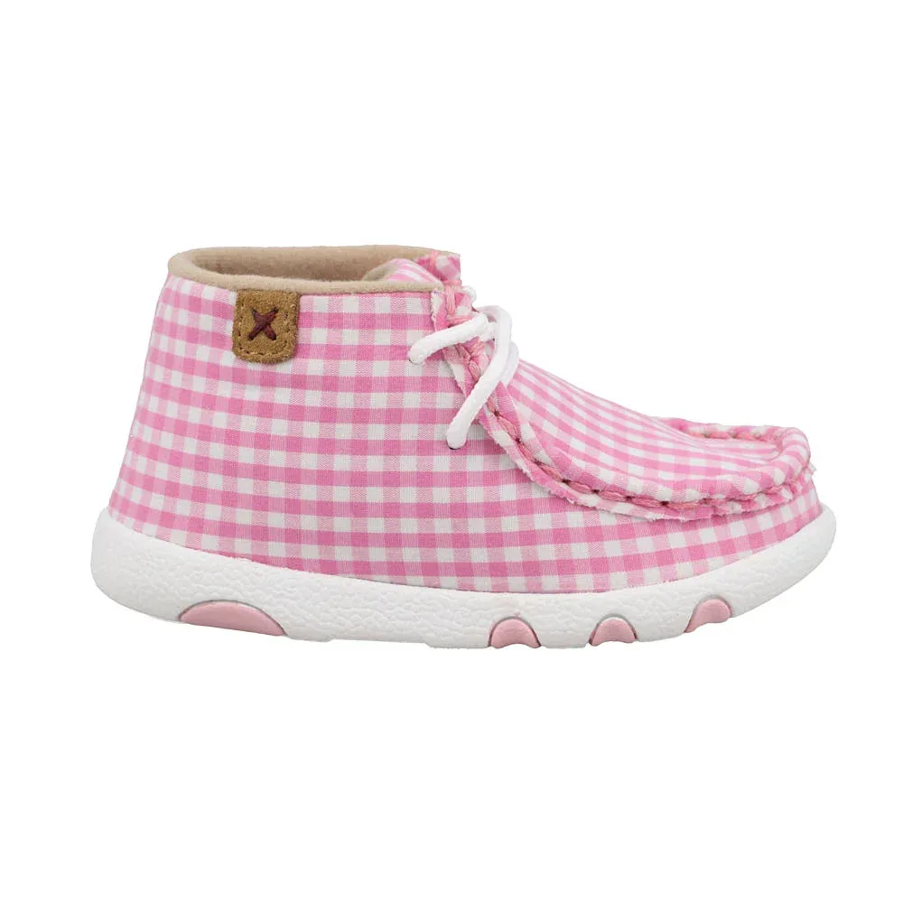 Twisted X Infant's Pink and White Chukka Driving Moc - Image 2