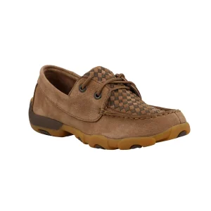 Twisted X Kid's Camel and Desert Palm Boat Shoe Driving Moc