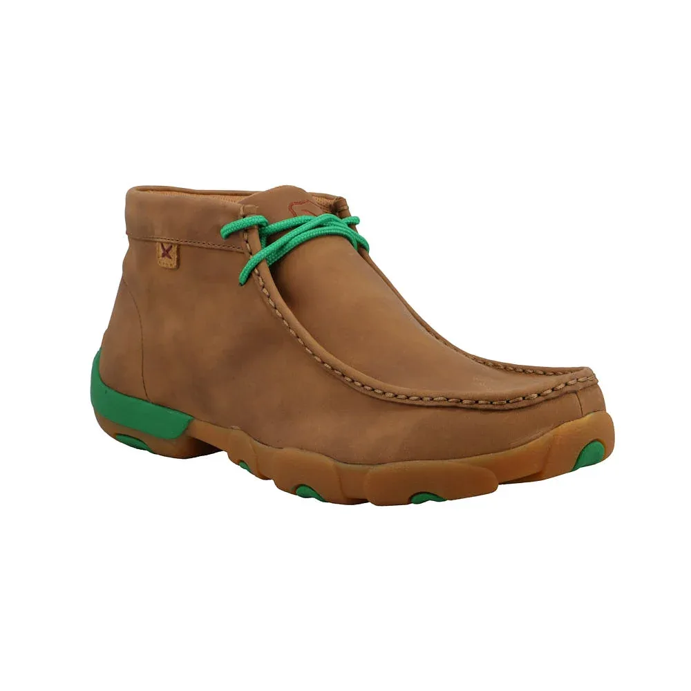 Twisted X Men's Burnt Sand Kelly Green Driving Moc Casual