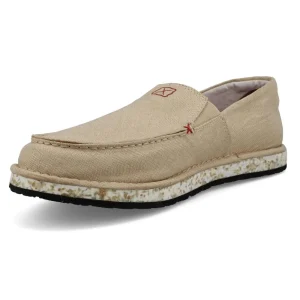 Twisted X Mens Circular Project Cream Linen SlipOn Shoe