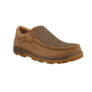 Twisted X Men's Slip On Driving Moc Camel and Desert Palm