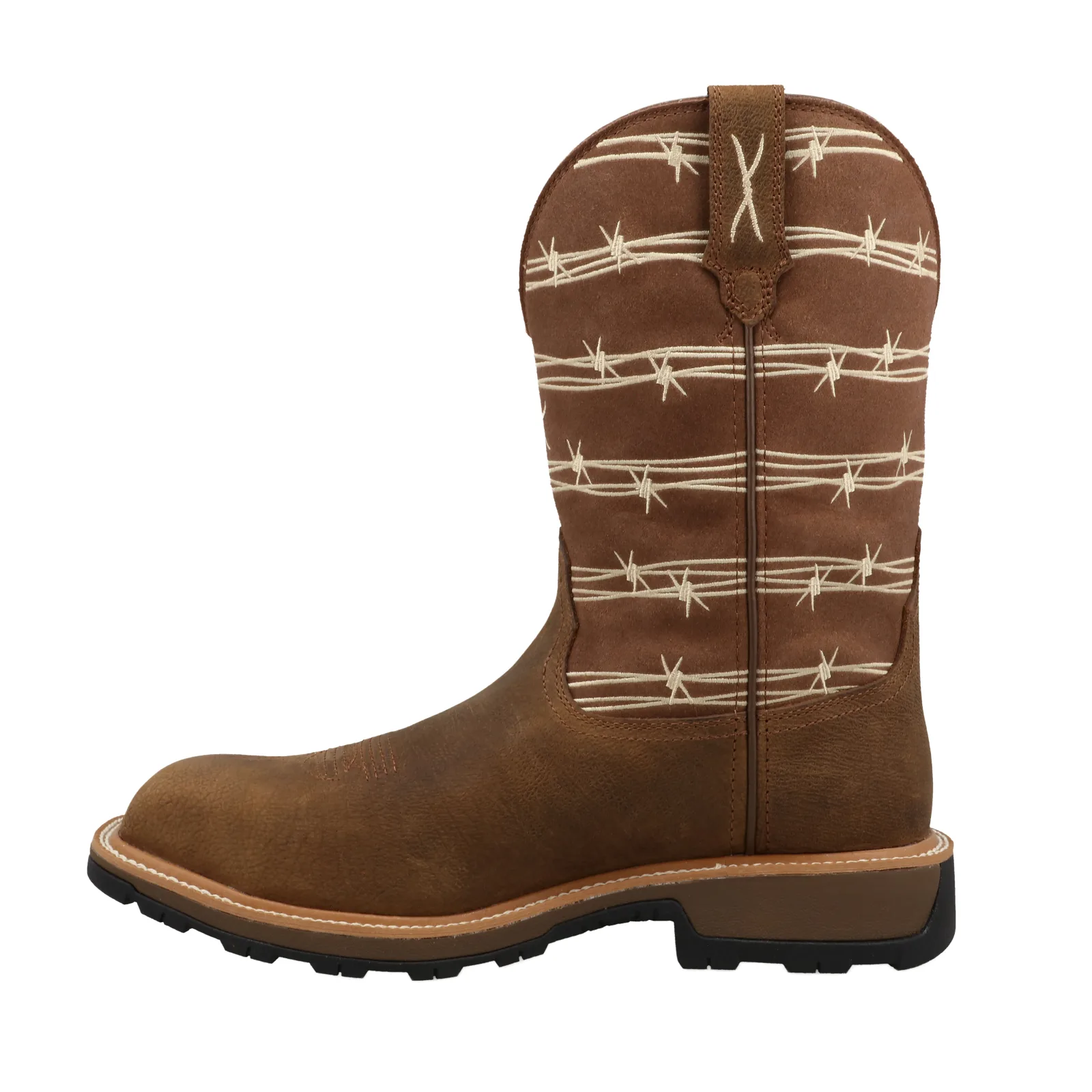 Twisted X Mens Ultralite 11in. Bison Brown Top Nano Square Toe Work Boot - Image 2