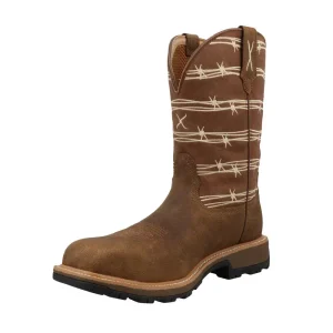 Twisted X Mens Ultralite 11in. Bison Brown Top Nano Square Toe Work Boot