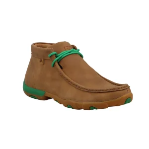 Twisted X Women's Kelly Green and Burnt Sand Driving Moc