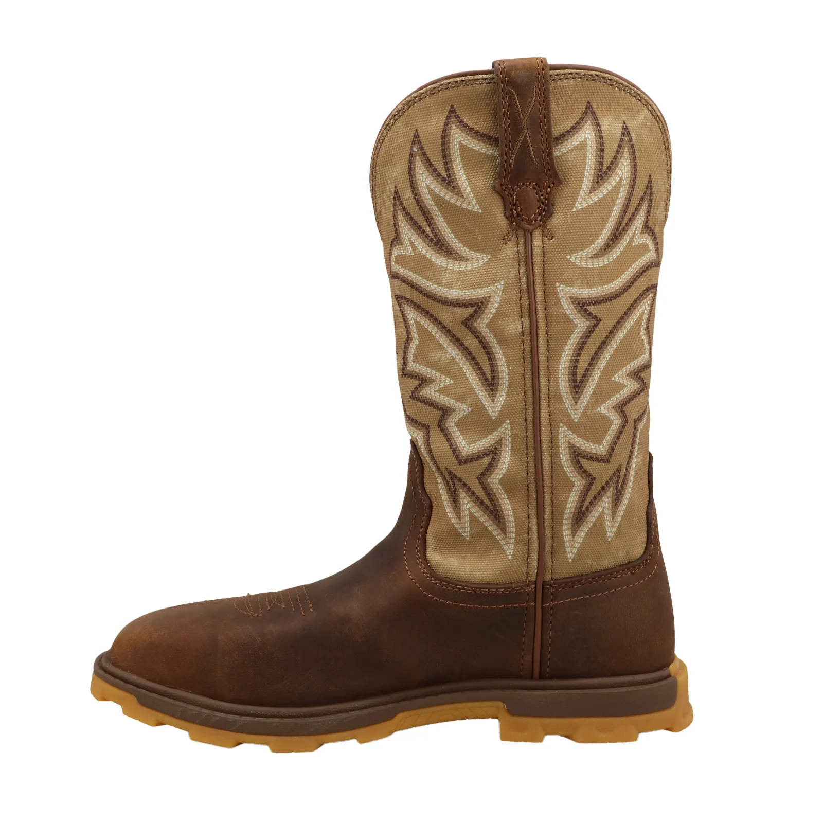 Twisted X Womens Ultralite 11In Bison Brown Top Nano Square Toe Work Boot - Image 2