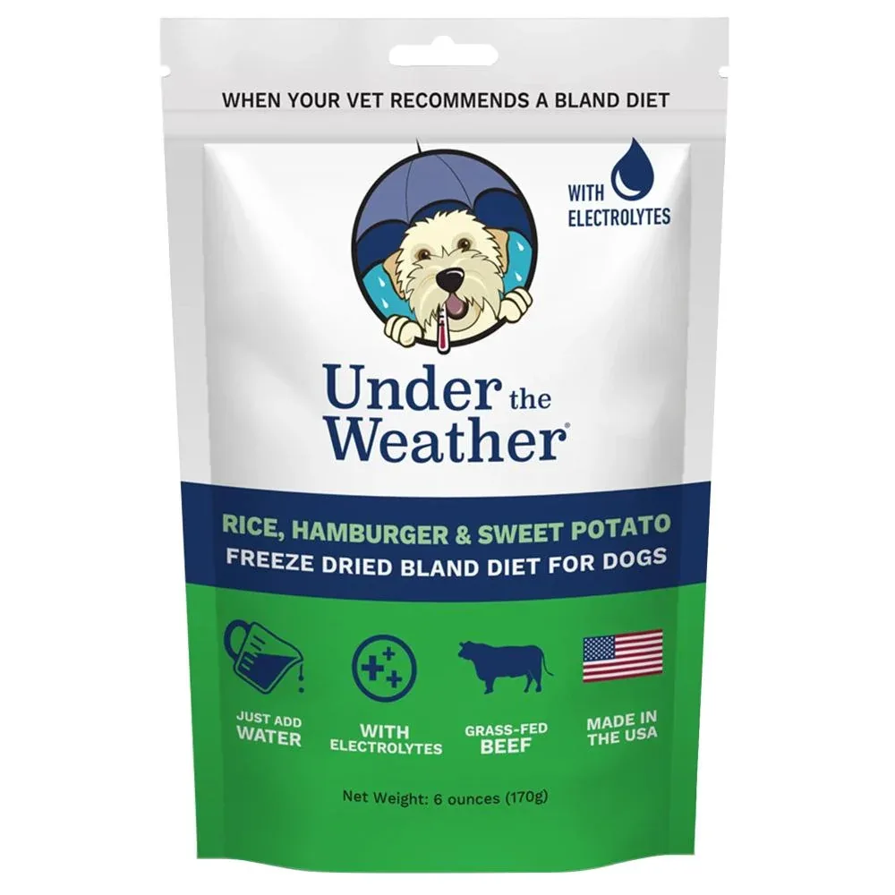 Under The Weather Wear Bland Diet for Dogs Hamburger, Rice and Sweet Potato