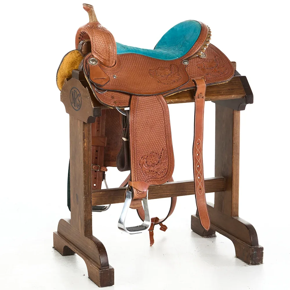 Used 16in Full Basket Stamp with Floral Barrel Saddle