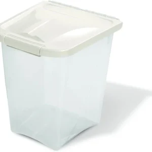 Van Ness Plastics Pet Dog Food Container/Dispenser White, Clear, 10 lb