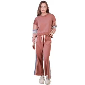 Very J Women's Dark Mauve Top & Pant Set