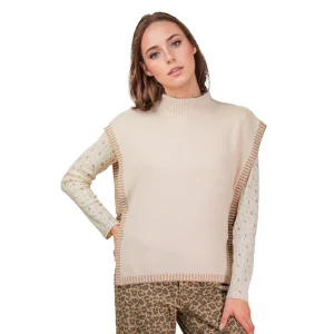 Very J Women's Oatmeal Sleeveless Top